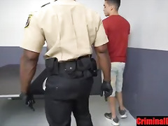 Black Officer bareback fucked by a Twink Thug - CriminalDick.com
